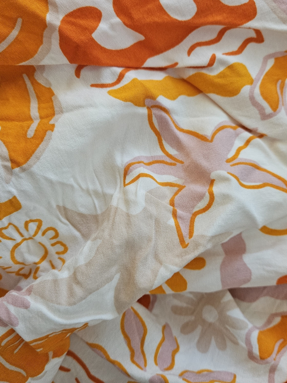Label Of Love V-Neck Ruffle Hem Mini Dress in Orange, Pink, White XL - Picture 11 of 16